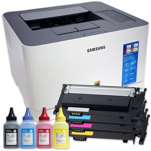 무한프린터 삼성 SL-C513 컬러레이저프린터 가정용 칼라프린트기 무한토너 리필파우더 포함