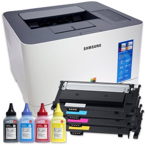 무한프린터 삼성 SL-C513 컬러레이저프린터 가정용 칼라프린트기 무한토너 리필파우더 포함