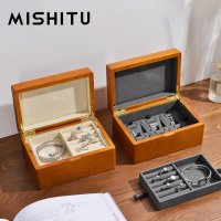 고양이털목걸이 MISHITU-단단한 나무 보석 보관 상자 반지 다이아몬드 귀걸이 팔찌 목걸이 디스플레이 소품 홈