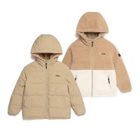 내셔널지오그래픽 N214KDW950 키즈 리머 플리스 리버시블 다운 점퍼 BEIGE 2