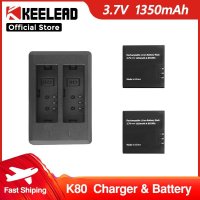 액션 카메라 양방향 배터리 충전기 또는 3.7V 1350mah 배터리 KEELEAD K80 액션 카메라, 4K 60 FPS 캠 액세서리