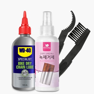 녹제거 150ml 청소 체인 세척 WD-40 체인 윤활유 120ml 자전거 오일 윤활제 2종 스프라켓 브러쉬