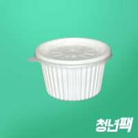 105파이 대 백색 1000세트 PP 일회용 국물 국밥 배달 포장 전자레인지용 용기