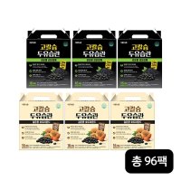 서울 F&B 고칼슘 두유습관 96팩(검은콩 호두아몬드 190mlX48팩+검은참깨 190mlX48팩)