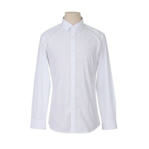 슬림핏 CP 프린트 화이트 긴소매 셔츠 G231YSYP219　