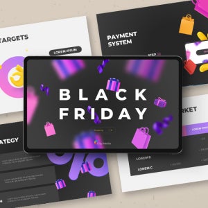 블랙 프라이데이 피치덱 파워포인트 PPT 템플릿 (쇼핑페스타, 세일, 쇼핑, 선물, 쿠폰, 이벤트, 핫딜)