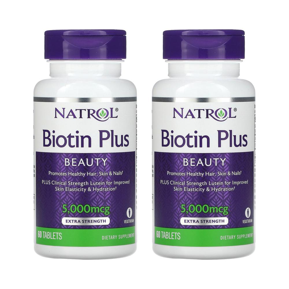 <b>나트롤</b> 비오틴 5000mcg 60정 <b>Natrol</b> Biotin <b>루테인</b> <b>Lutein</b> 2병