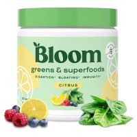 Bloom Nutrition 슈퍼 그린 파우더 스무디 & 주스 믹스 프로바이오틱스 스피루리나 클로렐라를 함유한 소화 효소 감귤류