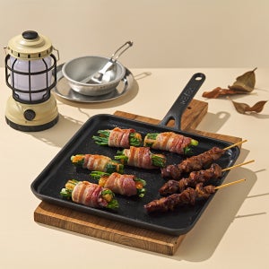 프리시즈닝 무쇠 주물 사각팬 28cm