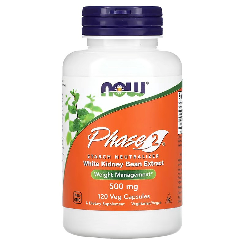 나우푸드 페이즈2 Phase2 500mg 120정 베지캡슐 <b>흰 강낭콩 추출물</b>