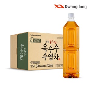 [광동 직영] 옥수수수염차 무라벨 1.5L 12개 (유.무라벨 랜덤)