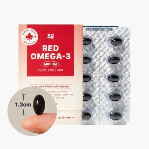 조공 레드 오메가-3 미디움 (블리스터) 1.3cm [60알] 캡슐 고양이 강아지 애견 오메가3