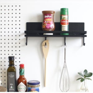 후크도구걸이 현관자석선반 마스크걸이 다용도 무타공 도어행거