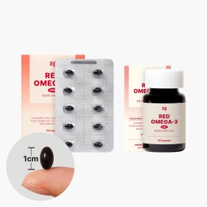 조공 레드 오메가-3 미니 1cm 초미니 캡슐(블리스터 100알 or 통 120알) 고양이 강아지 애견 오메가3