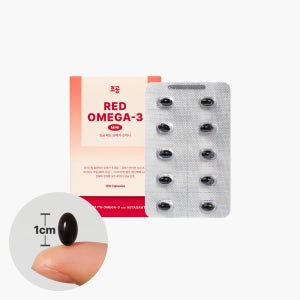 조공 레드 오메가-3 미니 (블리스터) 1cm 초미니 [100알] 캡슐 고양이 강아지 애견 오메가3