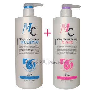 자브 밀키 컨디셔닝 샴푸 + 린스 1500ml 세트 대용량 미용실 최신정품