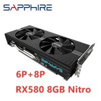 사파이어 RX580 8G 중고 비디오 데스크탑 PC 컴퓨터 게임지도 AMD 그래픽 카 마이닝