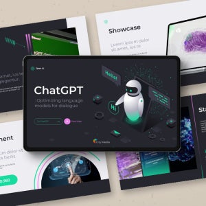 Chat GPT Open AI 피치덱 파워포인트 PPT 템플릿 (챗봇, 챗GPT, 인공지능, 메타버스, 로봇, chatgpt, AI 채팅)