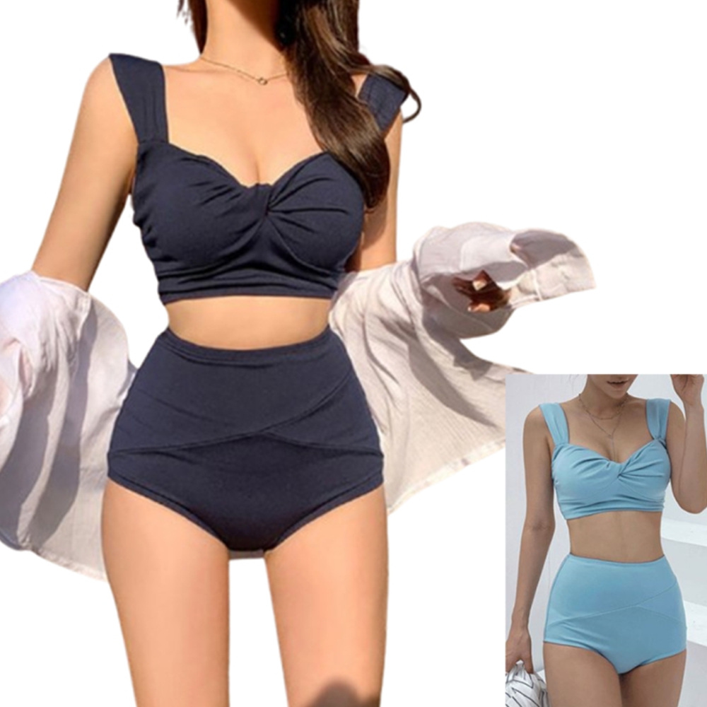 여성휴양지수영복 비키니 커버업 홀터넥 섹시 언더붑 빅사이즈 투피스 원피스 커버업 A