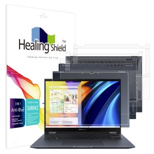 에이수스 비보북 S 14 플립 TP3402 블루라이트차단 액정보호필름1매 외부3종