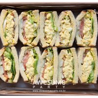 에그토마토샌드위치 파티박스 10pcs 세종케이터링박스 수제도시락 배달음식 푸드 어썸파티