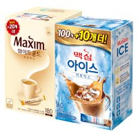 맥심 화이트골드 커피믹스 180T+맥심 아이스 커피믹스 110T 또는 사은품랜덤