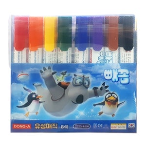 동아 유성매직 8색 세트/둥근닙