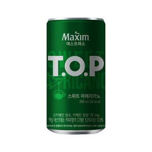 [중앙몰] 맥심 TOP 티오피 스위트 아메리카노 200ml 30캔 커피 음료 캔커피