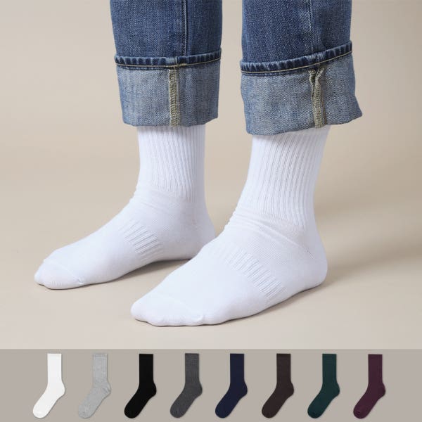 남자 양말 중목 5켤레 정장 양말 장목 검정 흰 긴