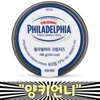 필라델피아 플레인 크림치즈 190g 소프트하게 발라먹기 좋은 깔끔하고 깨끗한 맛 크림치즈