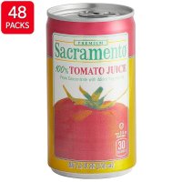 Sacramento Tomato Juice 새크라멘토 100퍼센트 토마토 주스 음료 미니 캔 163ml 48팩