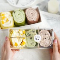 유부 초밥 용기 도시락 샌드위치 사각 투명 케이스 50