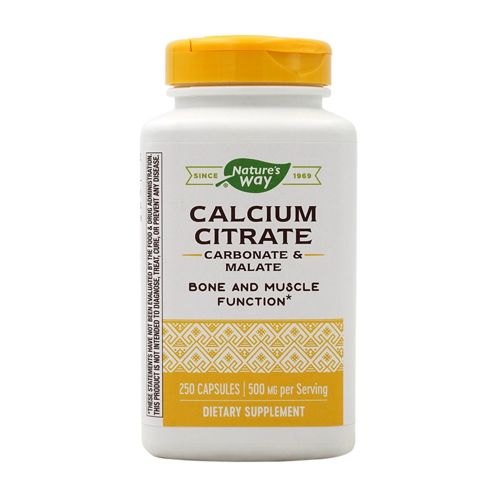 네이쳐스웨이 <b>칼슘 시트레이트</b> 카보네이트 말<b>레이트</b> 250캡슐