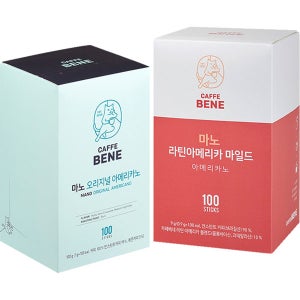 카페베네 마노 아메리카노 오리지널 100T+라틴아메리카 100T