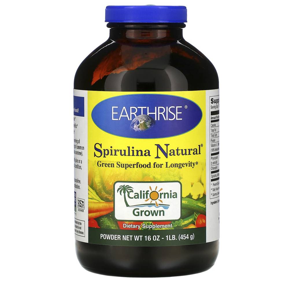 <b>Earthrise</b> 스피루리나 Spirulina <b>베타카로틴</b> 피코사이아닌 454g