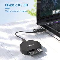 Rocketek-메모리 카드 어댑터 10Gbps 고속 전송 휴대용 USB3.2 Gen2 리더기 최대 2 테라바이트 CFast/SD 지원