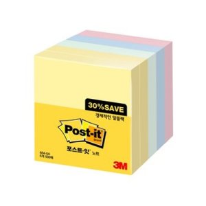 3M 포스트잇 알뜰팩 654-5A 76x76