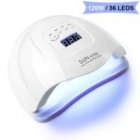 호환 120W UV LED 램프 네일 매니큐어 36 젤 폴란드어 건조 타이머 자동 센서 아트 장비 도구 프로페셔널 젤네일