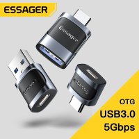 호환 Essager-OTG 타입 C To USB 마이크로 Type 어댑터 OTG 맥북 샤오미 화웨이 삼성 커넥터