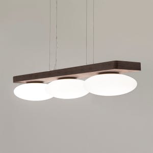 LED 30W 리모 월넛 3등 펜던트 우드 카페 포인트 조명