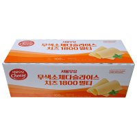 서울우유 무색소 체다 슬라이스 치즈 1800 멀티 / 100매입