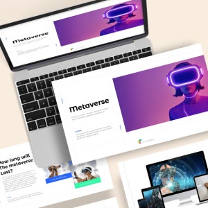 메타버스 가상현실 파워포인트 PPT 템플릿 (인공지능, 메타버스, 로봇, AI, Metaverse, AR, Technology, IT)