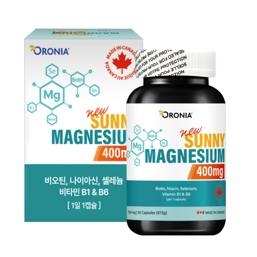 오로니아 써니 마그네슘 90캡슐 / 마그네슘 400mg 비타민 미네랄 보충