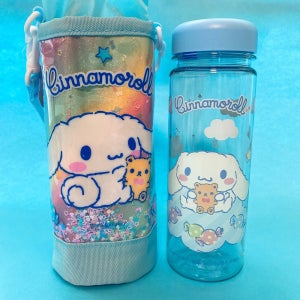 산리오 시나모롤 에코트라이탄보틀 블링블링 어깨끈파우치세트 초등여아 물병 물통 주머니세트