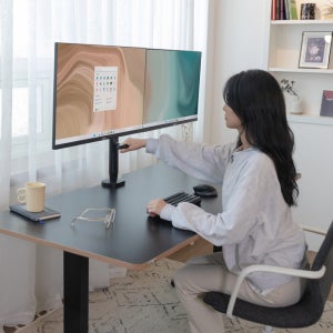 카멜마운트 GDA2BD 듀얼 핸들형 슬라이딩 모니터 거치대 받침대 모니터암