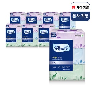 미래생활 잘풀리는집 천연펄프 미용티슈 3입 200매, 8개