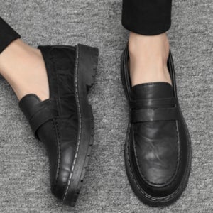 남자 댄디 클래식 캐주얼정장화 캐주얼로퍼 로퍼구두 블랙