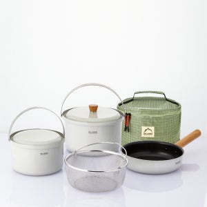 벨락 컬러9 L 통3중 IH 코펠세트 4인용 인덕션 호환 (미스티 그레이)