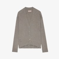 쟈딕앤볼테르 카디건 ZADIG&VOLTAIRE Mirka crystal-embellished happy face-motif cashmere cardigan