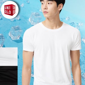 유니클로 에어리즘 메쉬크루넥 티셔츠 남성(반팔)